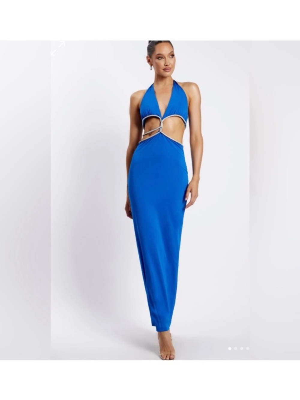 Meshki Vibrant Blue Halter Dress